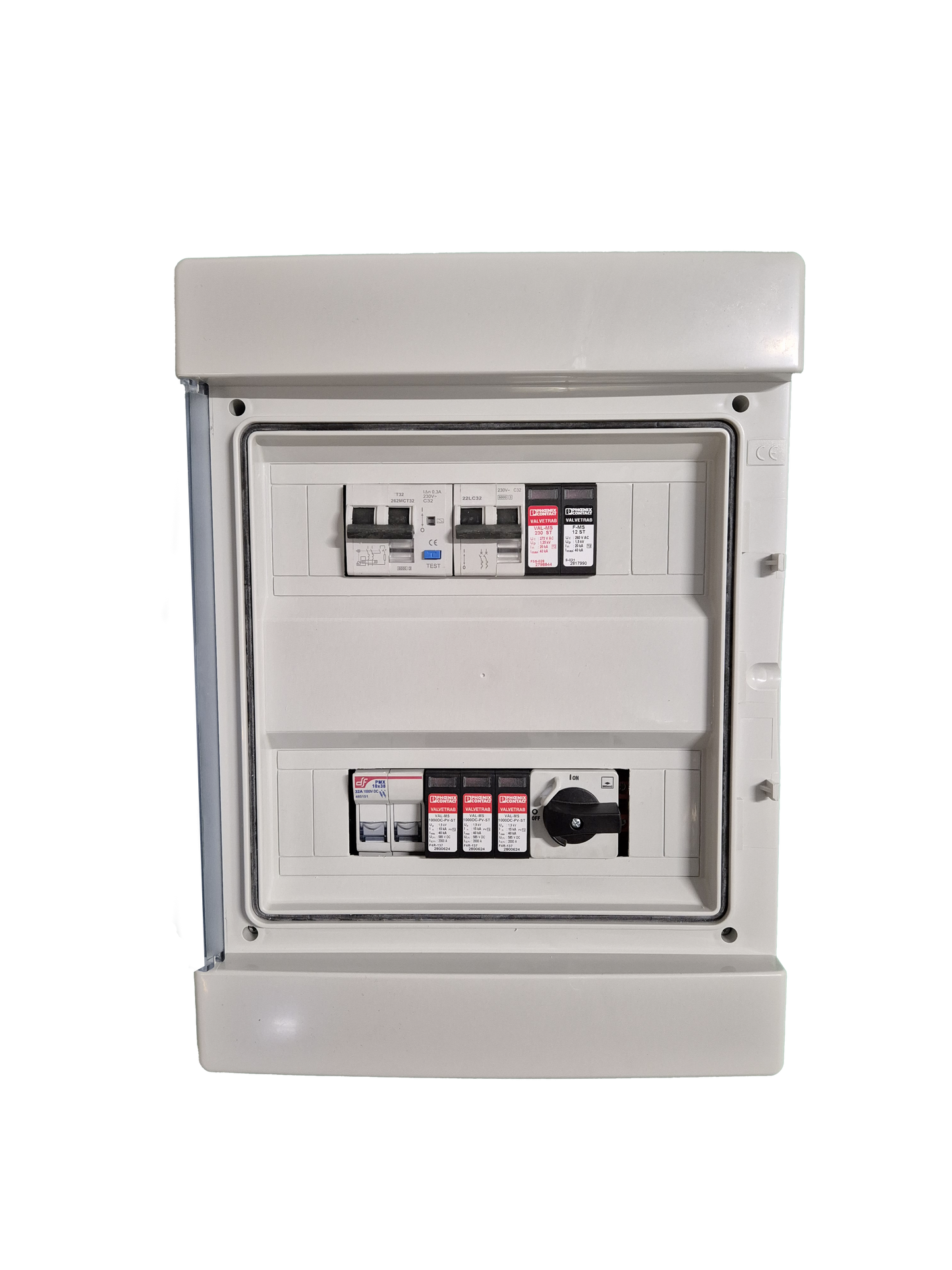 Quadro AC-DC 24 moduli con lato VDC corrente continua una stringa e VAC corrente alternata, predisposto per contatore di produzione GSE