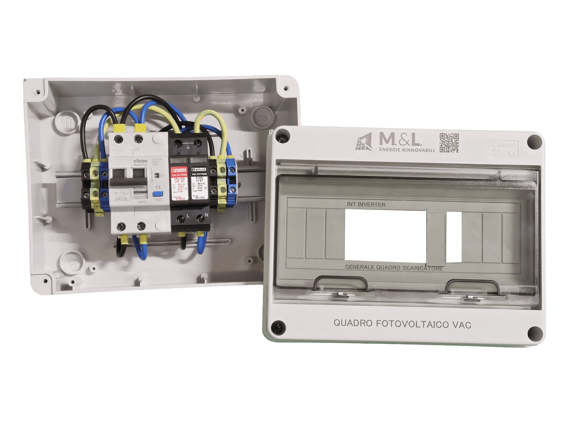 Quadro 12 moduli per fotovoltaico VAC - M. & L. S.r.l.